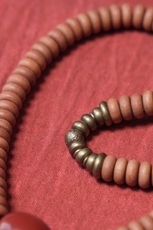 Double Circle Sandalwood Bead Bracelet for Women and Men - Retro Ethnic Style Artistic Hand Accessory