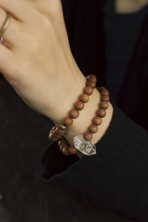 Double Circle Sandalwood Bracelet for Women and Men, Personalized Retro Trendy Fidget Bracelet, Unique Non-Fish Design
