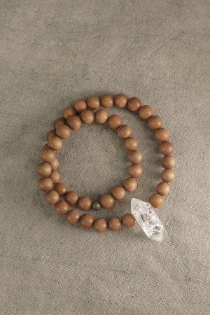 Double Circle Sandalwood Bracelet for Women and Men, Personalized Retro Trendy Fidget Bracelet, Unique Non-Fish Design