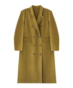 Double-Faced Wool Coat for Women - Korean Style, Double-Breasted, High-End Quality, Autumn Winter Outerwear, Youthful Vibe