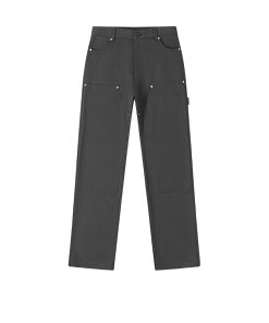 Double Knee Patch Rivet Decorated Straight Leg Casual Lumberjack Pants - Trendy 90s Style Workwear Trousers