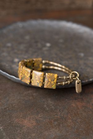 Double-Layer Agate Candy Stone Bracelet for Women and Men - Trendy Retro Design, Personalized Versatile Jewelry Accessory