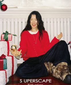 Double-Layer Cotton Knitted Cardigan with Rivet Placket - Loose Silhouette, Airy Feel, Perfect for Y2K and 90s Fashion