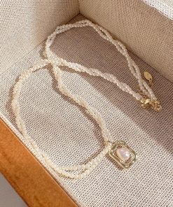 Double-Layer Pearl Necklace for Women, Light Luxury Clavicle Chain, Elegant Stacked Accessory, Niche High-End Design