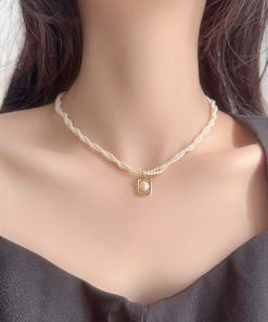 Double-Layer Pearl Necklace for Women, Light Luxury Clavicle Chain, Elegant Stacked Accessory, Niche High-End Design