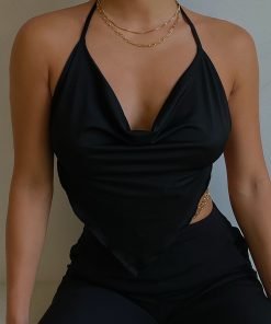 Double-Layer Stacked Chain Necklace - Hip-Hop Inspired Titanium Steel Gold-Plated Clavicle Chain for Versatile Street Fashion