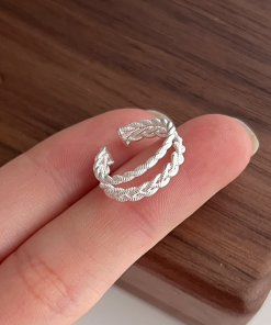 Double-Layer Woven Ear Clips for Women - Retro Niche Design, Exquisite Small Earrings for 2025 Fashion