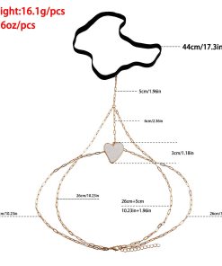 Double-Layered Ankle Chain Jewelry with Heart-Shaped White Mother-of-Pearl and Water Flow Pattern for Women - Sexy Ins Style Leg Accessory