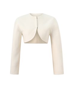 Double-Sided Cashmere Cardigan - Women's Pure Wool French-Style Knitted Short Outerwear for Winter Fashion