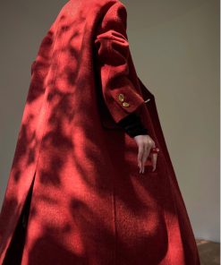 Double-Sided Cashmere Wool Silk Camel Hair Coat - Manhattan Afternoon Style for Winter Elegance