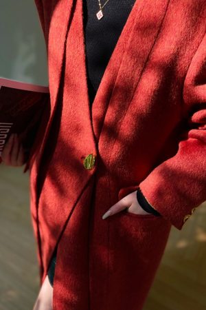 Double-Sided Cashmere Wool Silk Camel Hair Coat - Manhattan Afternoon Style for Winter Elegance