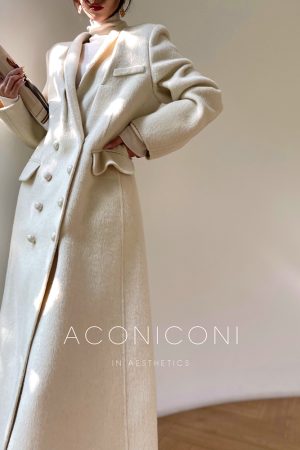 Double-Sided High-Quality Wool, Silk & Camel Hair Blend Long Coat for Winter - Milan Style Outerwear