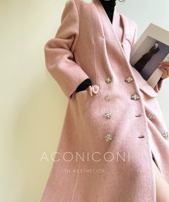 Double-Sided High-Quality Wool, Silk & Camel Hair Blend Long Coat for Winter - Milan Style Outerwear