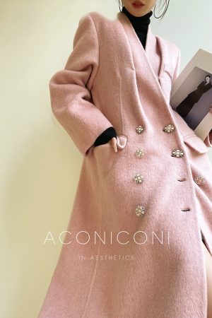 Double-Sided High-Quality Wool, Silk & Camel Hair Blend Long Coat for Winter - Milan Style Outerwear