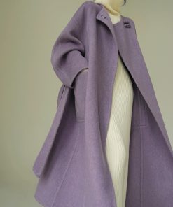 Double-Sided Woolen Coat - High-Quality Dyed Mulberry Silk & Rabbit Hair - Long Winter Overcoat - Cozy Korean Style Outerwear