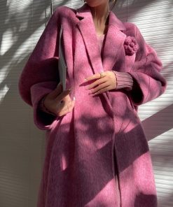 Double-Sided Woolen Overcoat - Madrid Holiday Design, Autumn/Winter Silhouette, Fashionable Layering Piece for Stylish Outfits