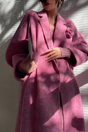 Double-Sided Woolen Overcoat - Madrid Holiday Design, Autumn/Winter Silhouette, Fashionable Layering Piece for Stylish Outfits