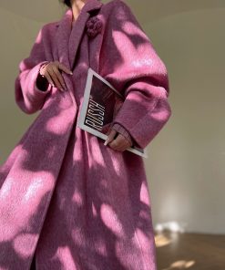 Double-Sided Woolen Overcoat - Madrid Holiday Design, Autumn/Winter Silhouette, Fashionable Layering Piece for Stylish Outfits