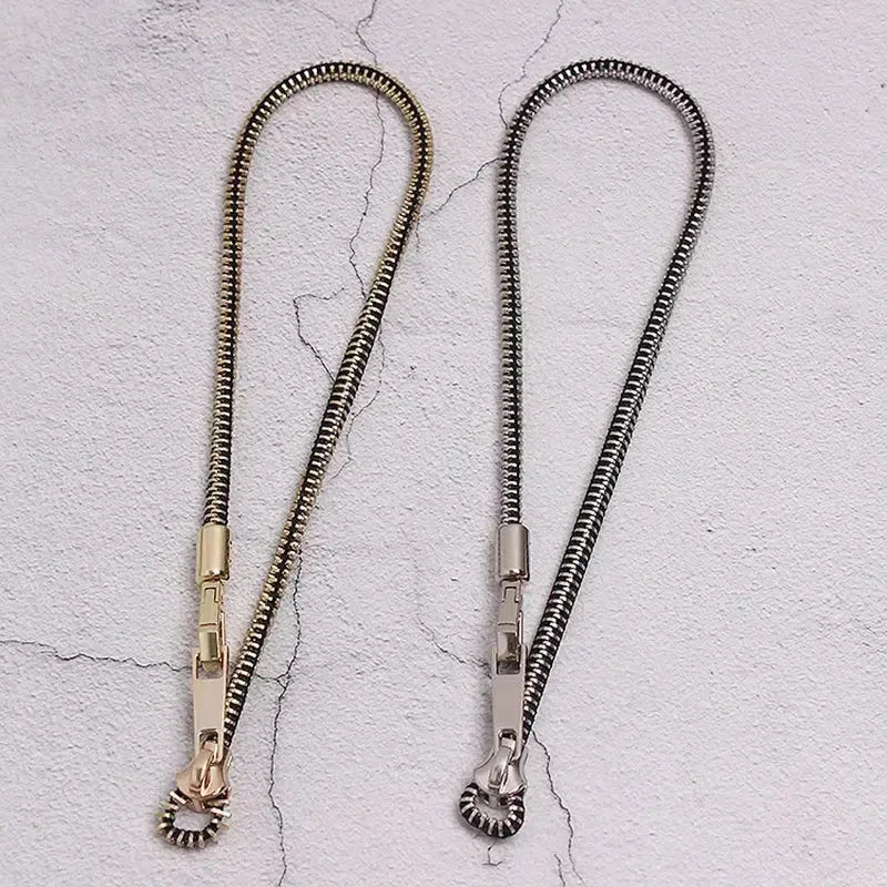 Downtown Fits Summer, Julie James Outfits - Edgy Adjustable Zipper Necklace Downtown Fits Summer, Julie James Outfits - Edgy Adjustable Zipper Necklace