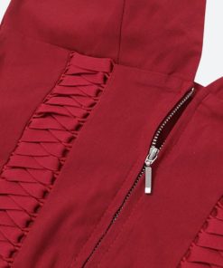 Downtown Outfits School, Himekaji Sweater - Baddie Zip Up Halter Top