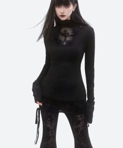 Downtown Outfits Women, Down Town Fits - Goth Cross Top