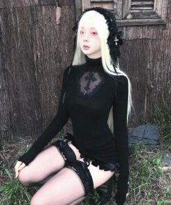 Downtown Outfits Women, Down Town Fits - Goth Cross Top