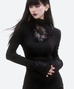Downtown Outfits Women, Down Town Fits - Goth Cross Top