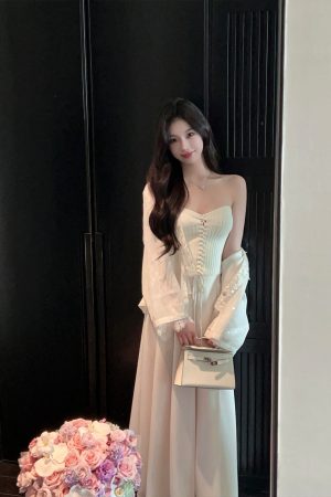 Draped White Satin Wide-Leg Pants for Women, High Waist A-Line Style, Summer Fashion, Chic and Elegant Look