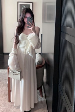 Draped White Satin Wide-Leg Pants for Women, High Waist A-Line Style, Summer Fashion, Chic and Elegant Look