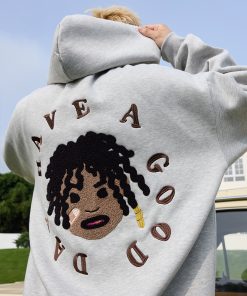 Dreadlocked Black Kids Embroidered Plush Hoodie - Hip-Hop Street Style Fashion, Trendy Urban Wear