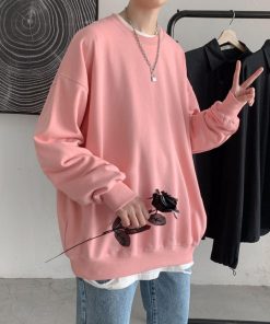 Dress On Pants, Nyc Winter Fits - Soft Boy Basic Oversized Sweatshirt