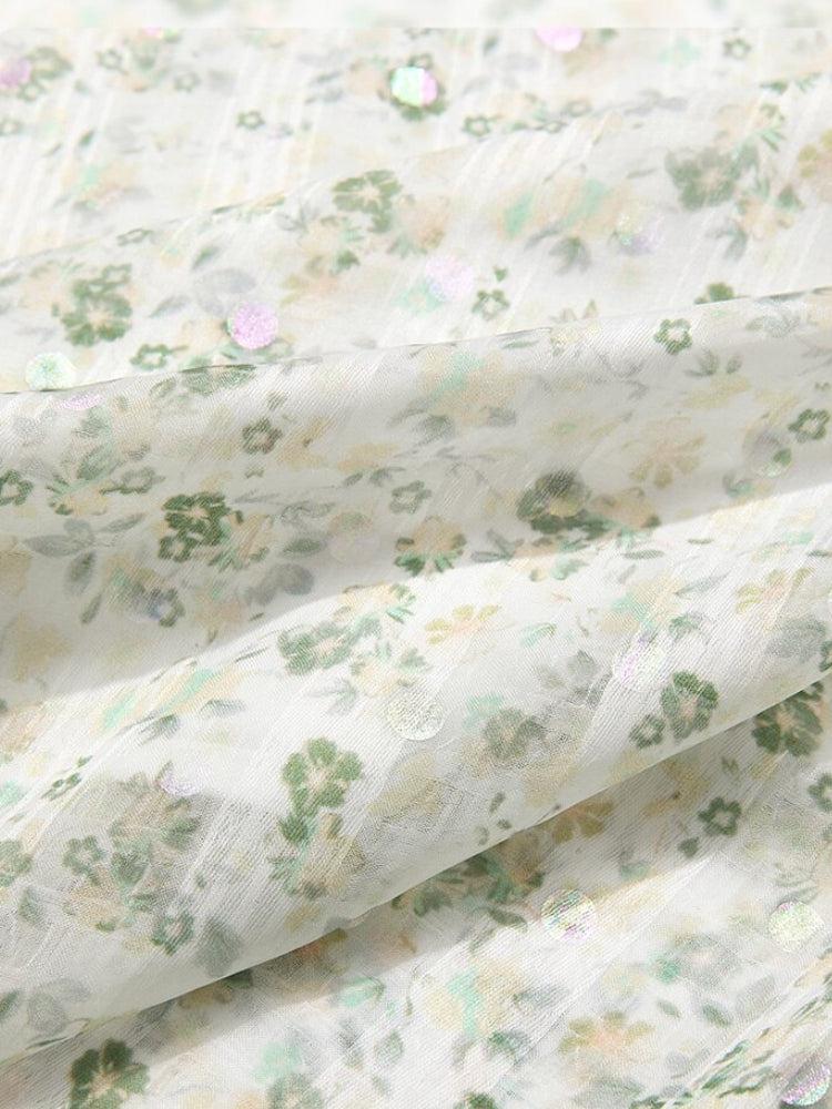 Dress Over Jeans, cute pink lolita fashion - Cottagecore Floral Midi Dress Dress Over Jeans, cute pink lolita fashion - Cottagecore Floral Midi Dress