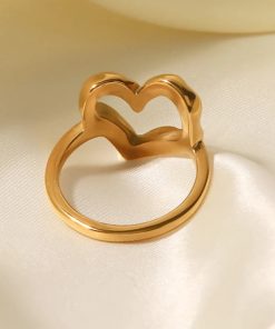 Easy College Outfits Casual, Korean Casual Outfits - Open Heart Ring