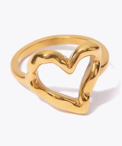 Easy College Outfits Casual, Korean Casual Outfits - Open Heart Ring