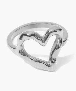 Easy College Outfits Casual, Korean Casual Outfits - Open Heart Ring