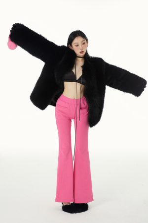 Eco-Friendly Faux Fur Short Coat for Women - Elegant Slimming Design, Arctic Fox Style, Versatile Winter Outerwear