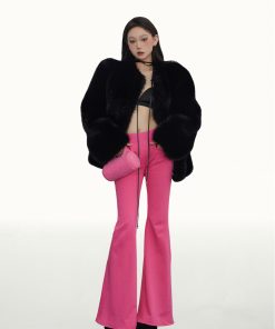 Eco-Friendly Faux Fur Short Coat for Women - Elegant Slimming Design, Arctic Fox Style, Versatile Winter Outerwear