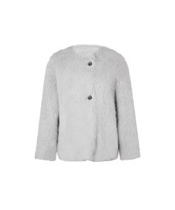 Eco-Friendly Fox Fur Coat for Women - Thick Warm White Imitation Fur Jacket for Autumn Winter - Trendy Young Style