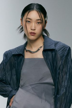 Electroplated Wavy Combination Collar - Roaring Beast Design, Trendy Statement Jewelry, Unique Fashion Accessory, Chic Style