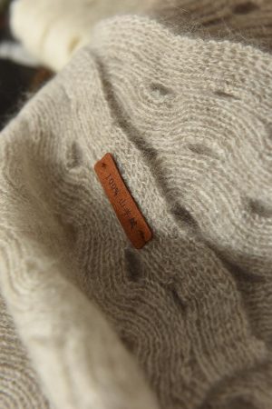 Elegant 100% Cashmere Long Striped Hollow Scarf - Soft, Warm, and Versatile Neck Accessory for Chic Layering