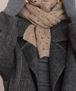 Elegant 100% Cashmere Long Striped Hollow Scarf - Soft, Warm, and Versatile Neck Accessory for Chic Layering