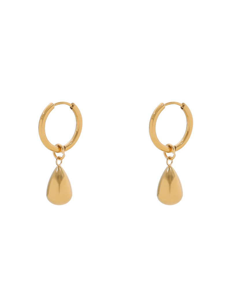 Elegant 18k Gold-Plated Teardrop Dangle Earrings for Women, Simple Versatile Ear Clips, Round Hoop Design, Perfect for Any Occasion Elegant 18k Gold-Plated Teardrop Dangle Earrings for Women, Simple Versatile Ear Clips, Round Hoop Design, Perfect for Any Occasion