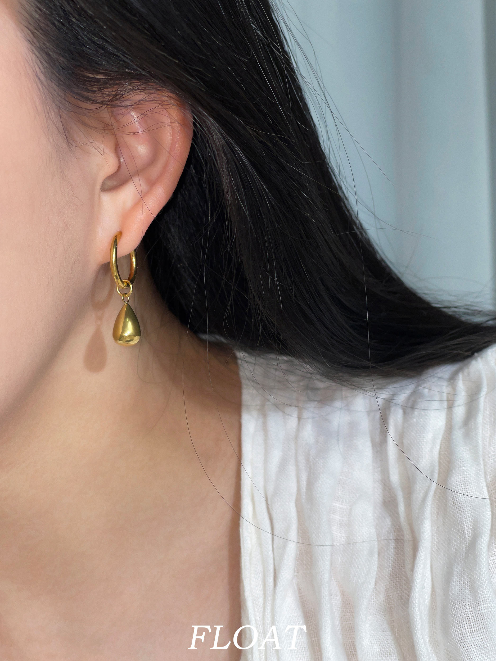 Elegant 18k Gold-Plated Teardrop Dangle Earrings for Women, Simple Versatile Ear Clips, Round Hoop Design, Perfect for Any Occasion Elegant 18k Gold-Plated Teardrop Dangle Earrings for Women, Simple Versatile Ear Clips, Round Hoop Design, Perfect for Any Occasion