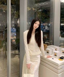 Elegant Apricot Velvet Embroidered Hooded Shirt for Women - High-End Fitted Top, Perfect for 90s and Y2K Style Fashion