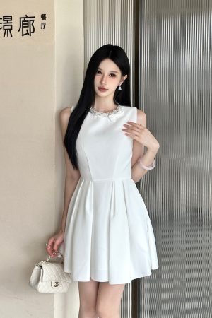Elegant Beaded Bow Vest Dress - Kaguya Shinomiya Inspired, Perfect for Special Occasions and 90s Fashion Lovers