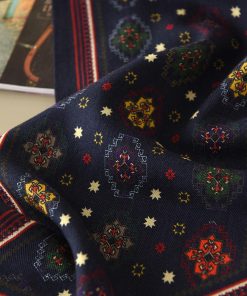 Elegant Camellia Silk Wool Jacquard Long Scarf for Women, Fashionable Commuting Accessory, Perfect for French Style and Everyday Wear