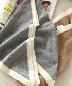 Elegant Cashmere Shawl - Triangular Scarf for Versatile Styling, Perfect for Air Conditioning, Warm and Cozy Accessory