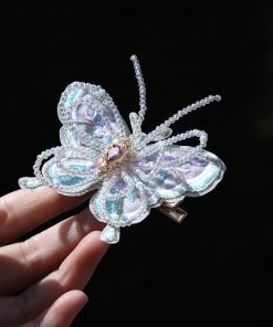 Elegant Chinese-Style Butterfly Beaded Hairpin for Women - Fresh Hanfu Hair Accessory with Fairy-Like Tang Style Charm