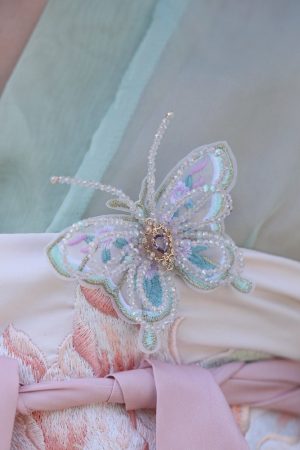 Elegant Chinese-Style Butterfly Beaded Hairpin for Women - Fresh Hanfu Hair Accessory with Fairy-Like Tang Style Charm