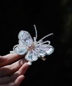 Elegant Chinese-Style Butterfly Beaded Hairpin for Women - Fresh Hanfu Hair Accessory with Fairy-Like Tang Style Charm